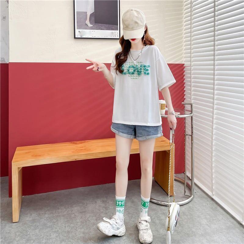 デザイン感 プリント チャーミング Tシャツ カットソートップス＜U-3151＞
