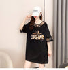 話題沸騰中 レース 大好評 透かし彫り 切り替え プリント全3色 半袖Tシャツ カットソー ＜U-8562＞