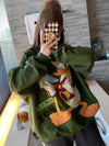 大人可愛い   プリントオーバーサイズスウェット三色あり＜U-4191＞