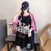 キュートなウサギのカラーブロック半袖Tシャツ<U-2989>