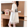 売り切れ必至 レース ファッション 切り替え ゆったり 半袖Tシャツ＜U-8480＞