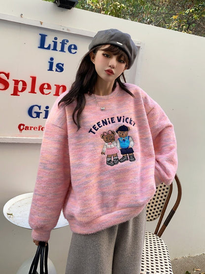 【裹起毛】絶対欲しい おしゃれ度高め 流行新作 切り替え 2色選択 スウェット<U-10282>