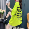 デザイン感 切り替え チャーミング プリント Tシャツ カットソー＜U-3578＞