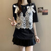 ファッション感満々 ロング丈 ゆったり 2色半袖Tシャツ＜U-10995＞