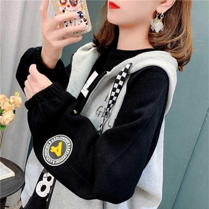 知的で品の良い 3色選択可 清純甘くて女子力UP 切り替え スウェット パーカー＜U-2764＞