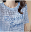 【半額！期間限定！！】大活躍 シフォン 定番シンプル 刺繍 全3色 Tシャツ カットソー ＜U-8601＞