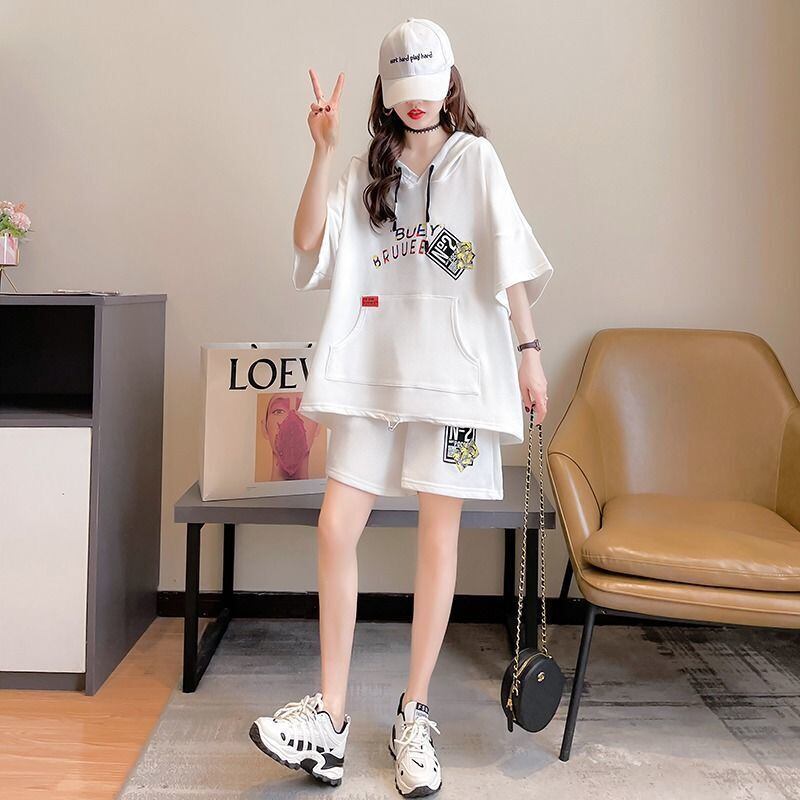 夏に嬉しい機能付き  カジュアル 半袖Ｔシャツⅹパンツセット全2色<U-11282>