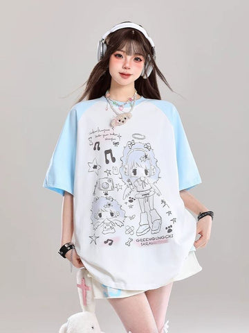 絶対欲しい 売れ筋 話題沸騰中 絶対流行 早い者勝ち カジュアル 2色選択 Tシャツ<U-11278>