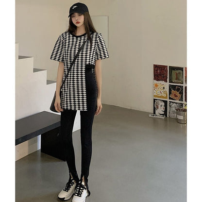 話題沸騰中 存在感抜群 上質 トレンドアイテム 個性派 着心地良い 半袖 Tシャツ <U-9287>