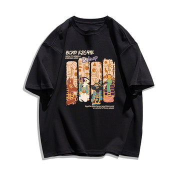 着回し力抜群 アバンギャルド 特別デザイン プリント全5色 半袖Tシャツ<U-8712>