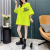 デザイン感 切り替え チャーミング プリント Tシャツ カットソー＜U-3578＞