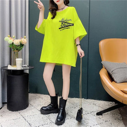 デザイン感 切り替え チャーミング プリント Tシャツ カットソー＜U-3578＞