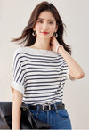今季マストバイ ファッション カジュアル エレガント Tシャツ<U-6587>