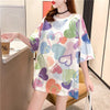 美人度アップ プリント ファッション Tシャツ カットソー ワンピース＜U-3303＞