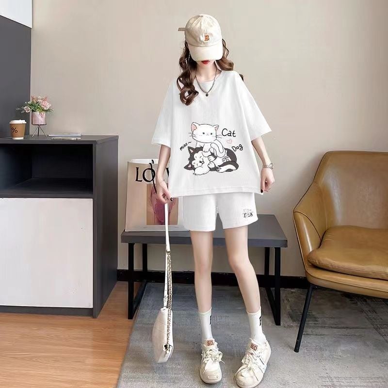 大人可愛い 半袖Ｔシャツⅹパンツセット全4色 上質 男女兼用 <U-6551>