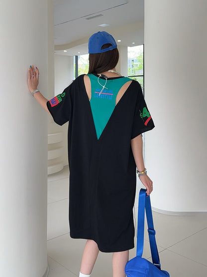 定番シンプル 好感度UP 海外トレンド カジュアル 全3色 半袖ワンピース ＜U-11369＞