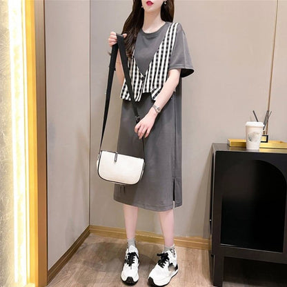 個性的なデザイン プリント 一目惚れ Tシャツ カットソー ワンピース＜U-3490＞