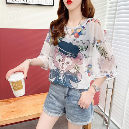 女子マスト 半袖 ラウンドネック ワンピース Tシャツ＜U-8635＞