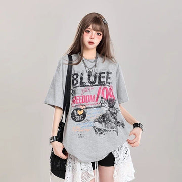 ファッション 早い者勝ち 絶対流行 カジュアル 2色選択 Tシャツ<U-11580>