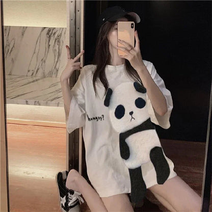 好感度満載 ラウンドネック カジュアル プリント Tシャツ カットソー＜U-2820＞