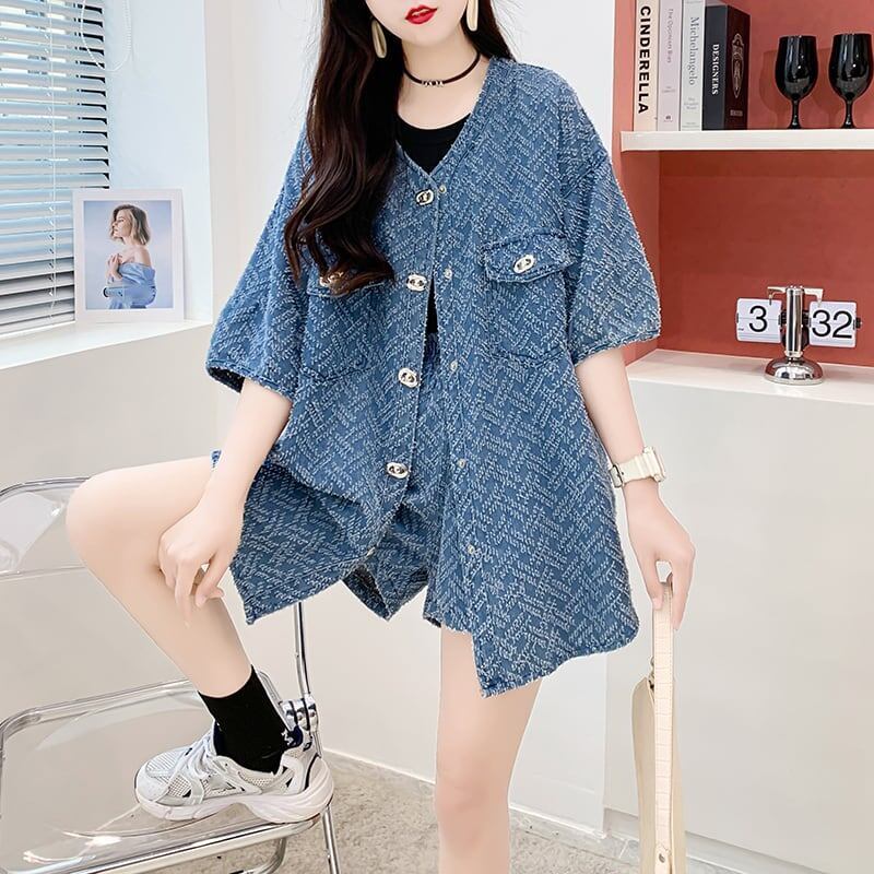 ファッション ジャケット＋パンツ 美人度アップ セットアップ＜U-3198＞