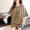好感度満載 切り替え 美感いっぱい プリント Tシャツ カットソー＜U-3525＞