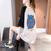 好感度満載 切り替え 美感いっぱい プリント Tシャツ カットソー＜U-3621＞