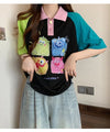 元気いっぱい カラーマッチング POLOネック プリント Tシャツ 半袖 ＜U-2979＞