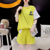 ルーズ 切り替え 美人度アップ Tシャツ＋ショートパンツ セットアップ＜U-3310＞