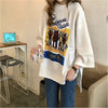 合わせやすい 切り替え 美人度アップ プリント Tシャツ カットソー＜U-3447＞