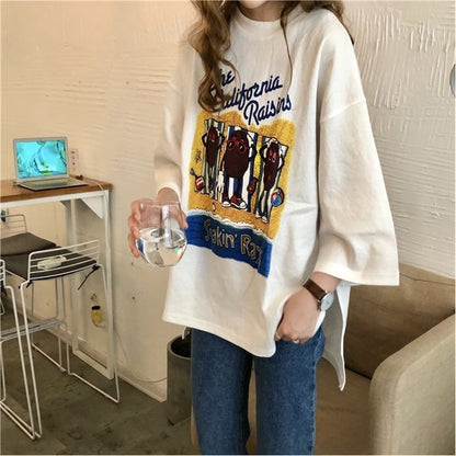 合わせやすい 切り替え 美人度アップ プリント Tシャツ カットソー＜U-3447＞