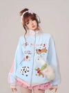 流行新作 大人可愛い 目を奪われる 刺繍 カジュアル 2色選択 パーカー<U-9748>