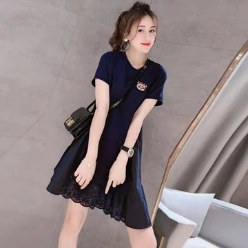 定番シンプル 美人度アップ 今季マストバイ デザイン性抜群 2色選択可 ワンピース<U-11355>