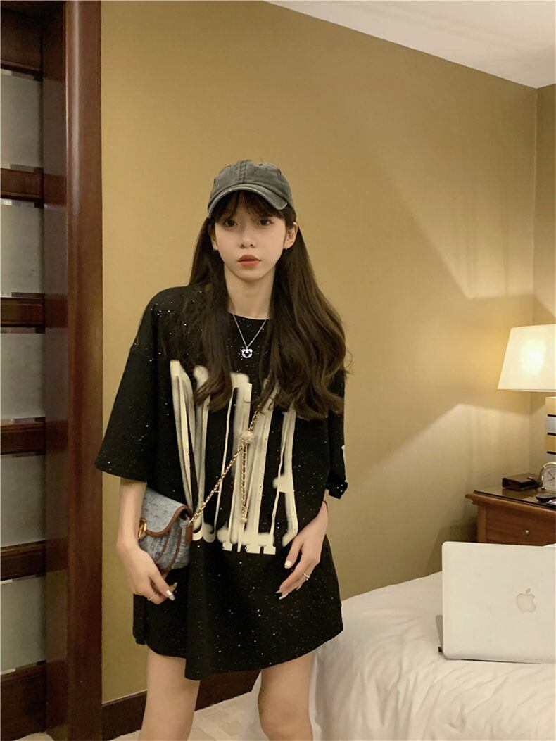 売り切れ必至 アバンギャルド 気質アップ おしゃれ度高め ルーズ 半袖 Tシャツ U-9289