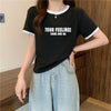 ゆったり感アップ アルファベット ファッション Tシャツ カットソー＜U-3077＞