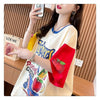 おすすめ アルファベット 個性派 プリントTシャツ ゆったり半袖＜U-8090＞