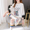 合わせやすい アルファベット ラウンドネック プリントTシャツ ゆったり ワンピース＜U-3992＞