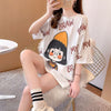 新商品 ラウンドネック 好感度満載 プリント Tシャツ カットソー＜U-8477＞