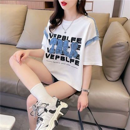 着回し力抜群 早い者勝ち 絶対流行 カジュアル 2色選択 Tシャツ<U-11645>