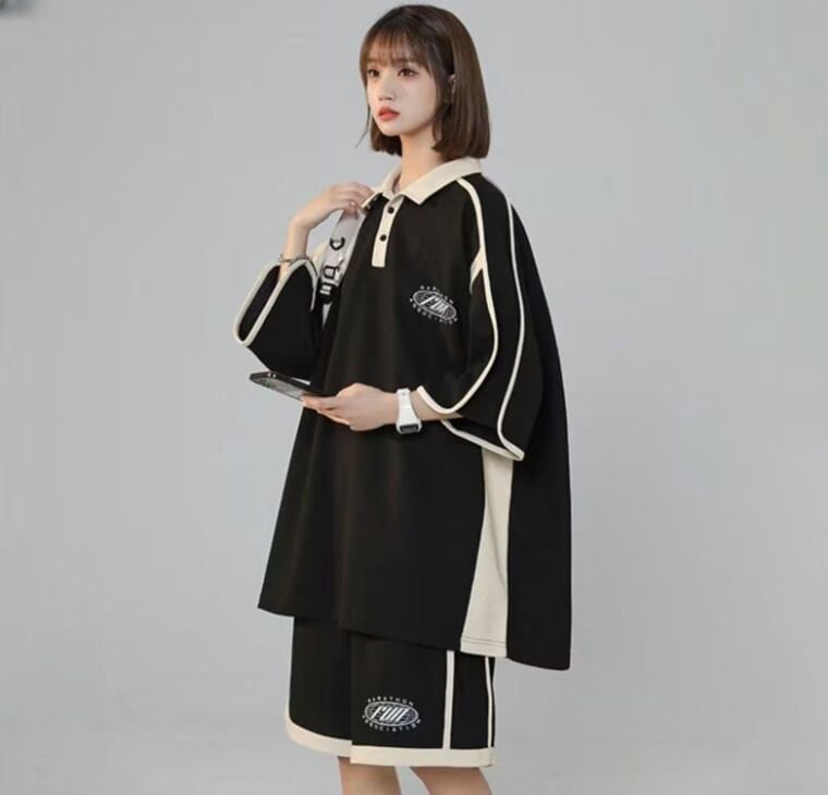 定番シンプル 半袖Ｔシャツⅹパンツセット 絶対流行 男女兼用<U-6538>