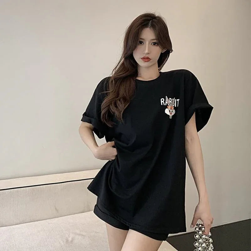 今季大好評 切り替え 美感いっぱい プリント Tシャツ カットソー＜U-3458＞