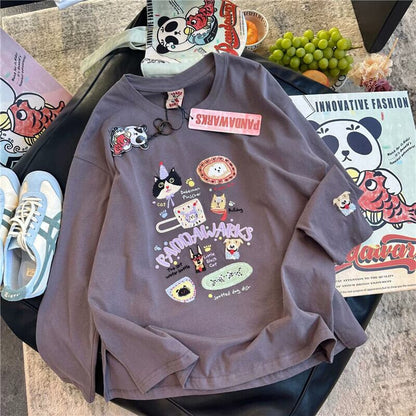 新商品 大人可愛い 求めてたデザイン 肌触り抜群 プリント 5色選択 Tシャツ<U-9369>