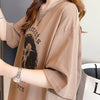 カジュアル 切り替え ファッション プリント Tシャツ カットソー＜U-3581＞