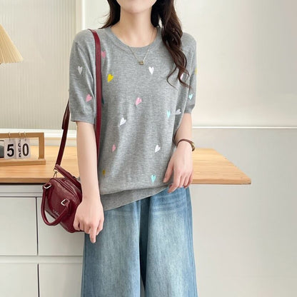 大活躍 好感度UP 海外トレンド カジュアル 全3色 半袖 Tシャツ ＜U-12038＞