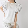 美人度アップ 早い者勝ち 大人可愛い カジュアル 共2色 Tシャツ<U-12149>