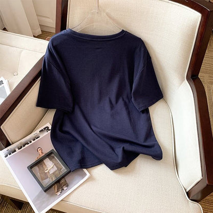 ファッション 切り替え 美人度アップ Tシャツ＋ショートパンツ セットアップ＜U-3527＞