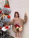 超人気クリスマスロゴニットセーター2色あり<U-4551>