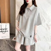 ファッション 切り替え ゆったり感アップ Tシャツ＋ショートパンツ セットアップ＜U-3616＞