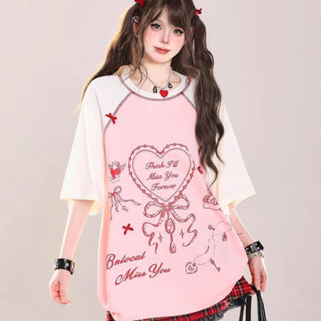 スウィート 絶対流行 今季マストバイ 早い者勝ち カジュアル 2色選択 Tシャツ<U-11665>