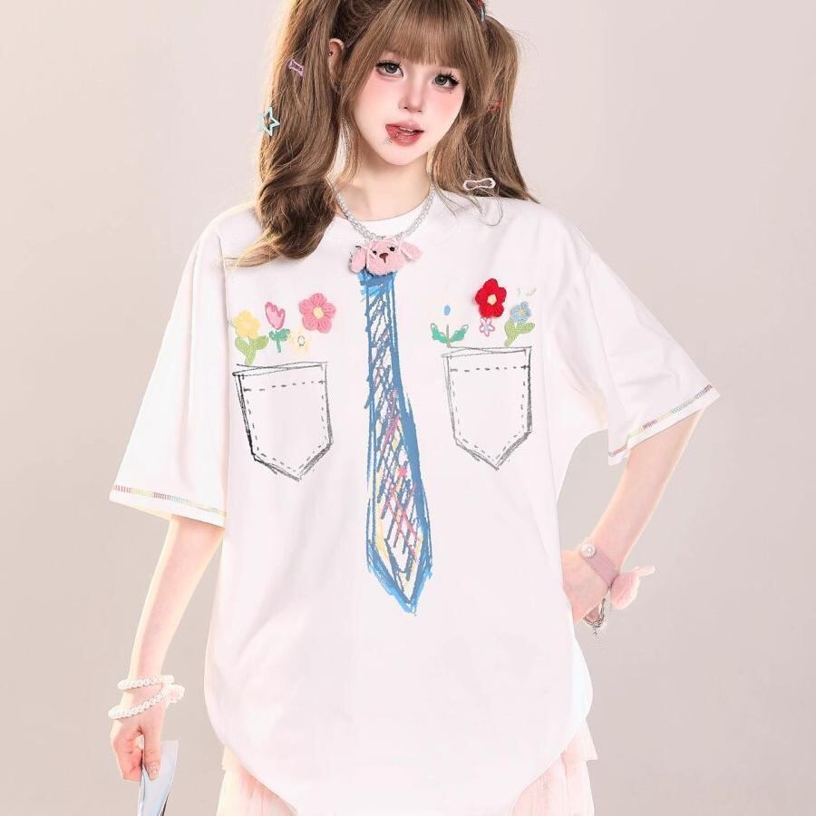 定番シンプル 絶対流行 今季マストバイ 早い者勝ち カジュアル 2色選択 Tシャツ<U-11664>